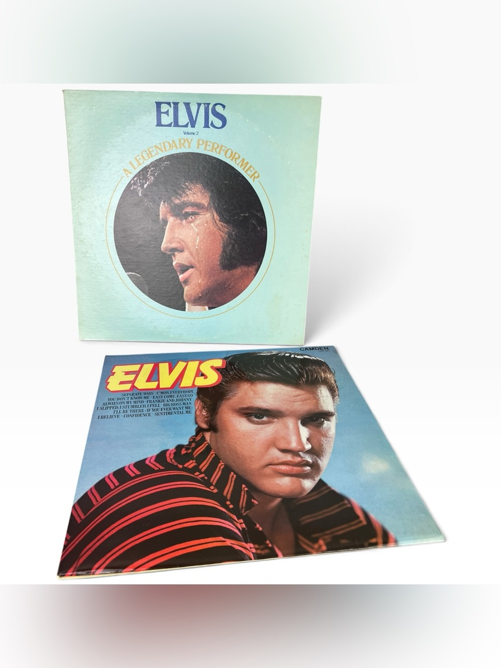 Elvis Presley Vinyl Record (Lot Of 2) A Legendary Performer (Volume 2) & Elvis